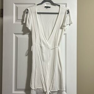 Lulus white wrap dress